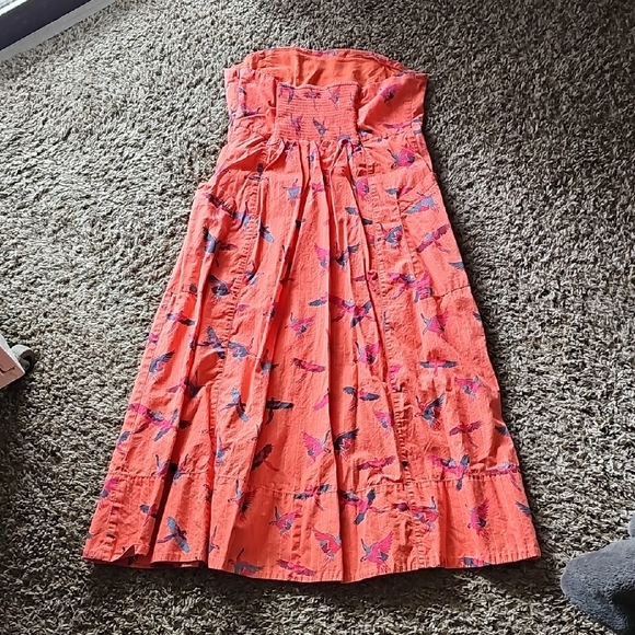 Free People Coral Strapless Love Bird Dress - Picture 9 of 9